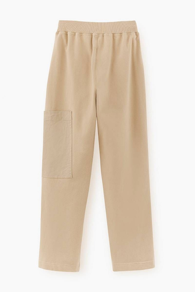 Модные прямые брюки карго из текстиля Bell Bimbo 231139 св.бежевый - фото 3