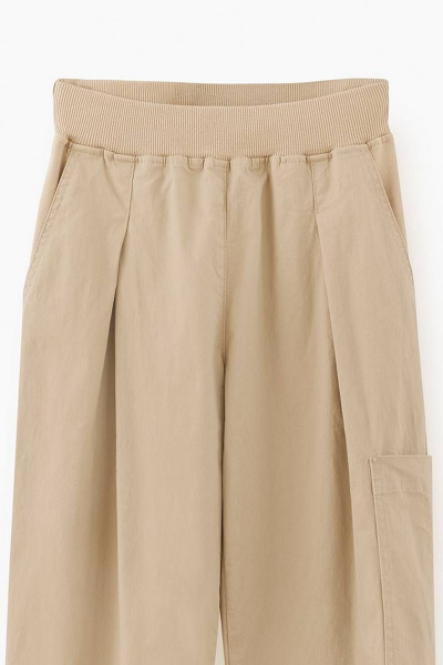 Модные прямые брюки карго из текстиля Bell Bimbo 231139 св.бежевый - фото 2