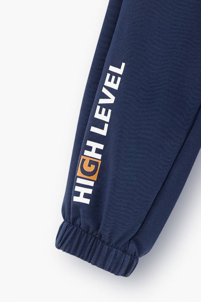 Брюки-джоггеры из футера с надписью и средней посадкой Bell Bimbo 230088 т.синий - фото 2