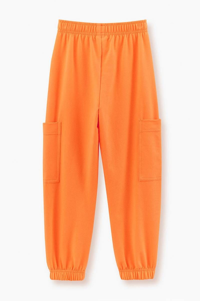 Карго брюки из футера с принтом для девочки Bell Bimbo 230050 абрикос - фото 3