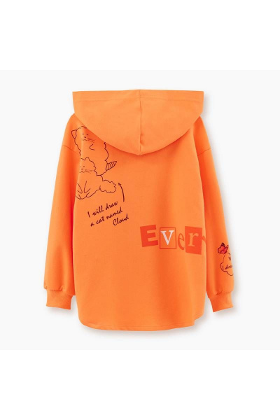 Рубашка-жакет с капюшоном из футера для девочки Bell Bimbo 230049 абрикос - фото 4