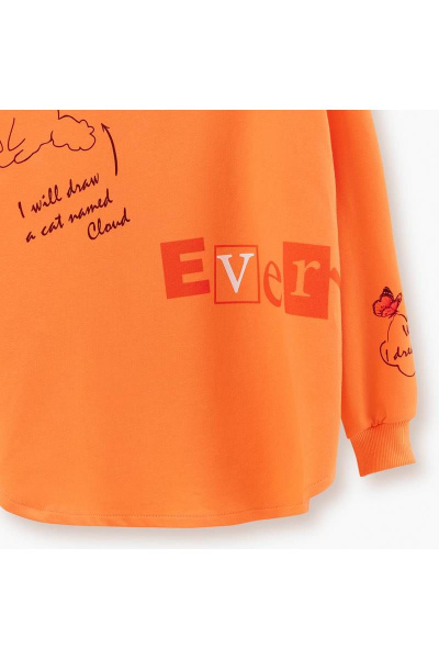 Рубашка-жакет с капюшоном из футера для девочки Bell Bimbo 230049 абрикос - фото 3