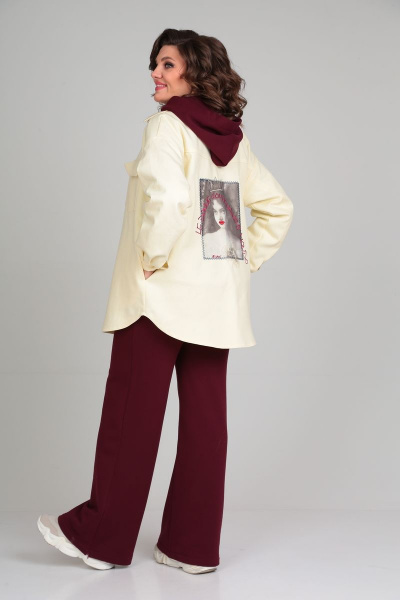 Рубашка из джинсового хлопка с накладными карманами и вышивкой Michel chic 773 нежно-желтый - фото 6