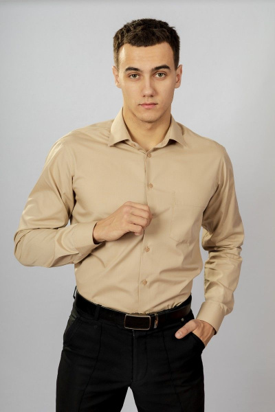Рубашка Nadex 01-047312/204-23.182-188 бежевый - фото 4