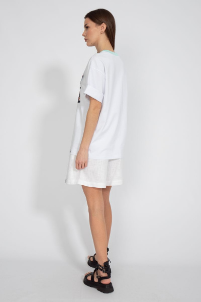 Футболка на каждый день свободного кроя из хлопка Kivviwear 4034.17 - фото 11