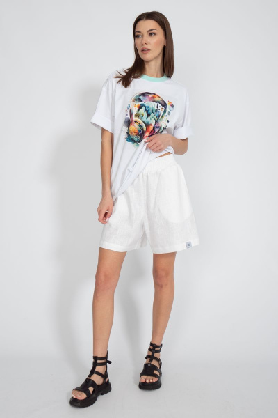 Футболка на каждый день свободного кроя из хлопка Kivviwear 4034.17 - фото 5