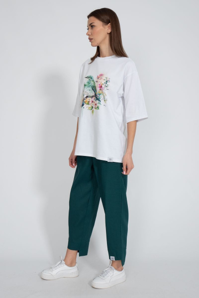 Футболка на каждый день с длинным рукавом из хлопка Kivviwear 4034.19 - фото 9