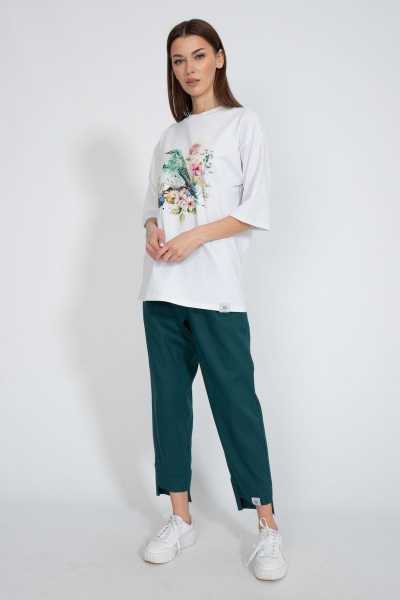 Футболка на каждый день с длинным рукавом из хлопка Kivviwear 4034.19 - фото 7