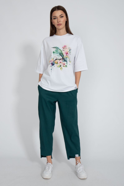 Футболка на каждый день с длинным рукавом из хлопка Kivviwear 4034.19 - фото 5