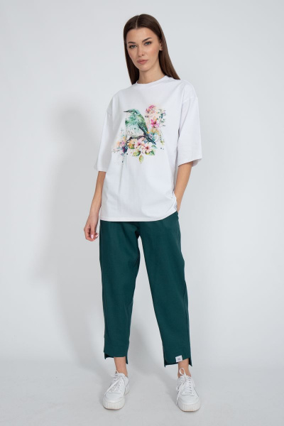 Футболка на каждый день с длинным рукавом из хлопка Kivviwear 4034.19 - фото 2