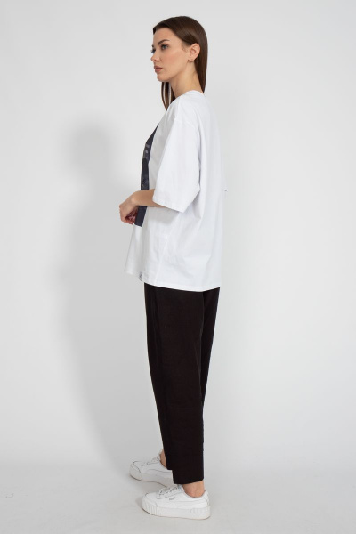 Футболка свободного кроя из хлопка для летнего стиля Kivviwear 4034.22 - фото 12