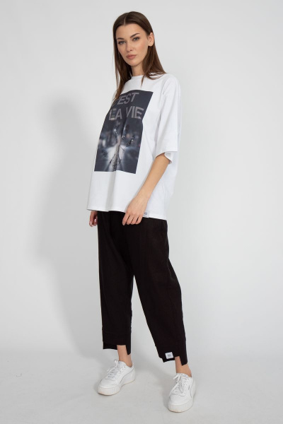 Футболка свободного кроя из хлопка для летнего стиля Kivviwear 4034.22 - фото 9