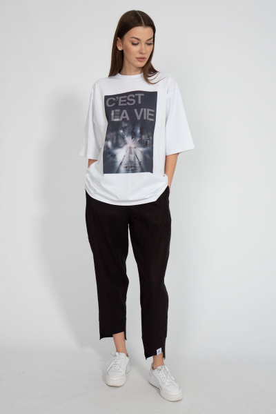 Футболка свободного кроя из хлопка для летнего стиля Kivviwear 4034.22 - фото 3