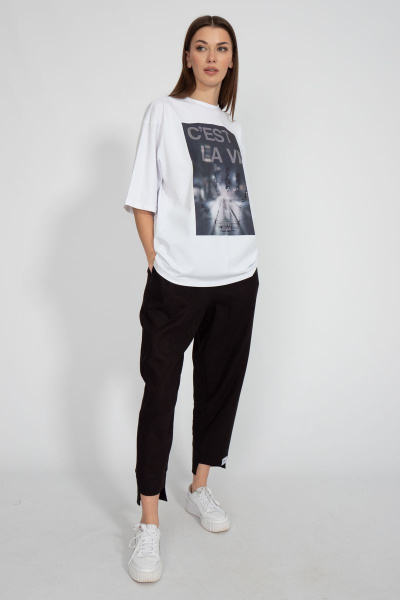 Футболка свободного кроя из хлопка для летнего стиля Kivviwear 4034.22 - фото 2