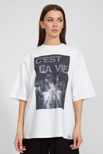 Футболка свободного кроя из хлопка для летнего стиля Kivviwear 4034.22 - фото 1