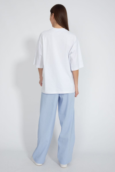 Футболка хлопковая с удлинённым рукавом для повседневной носки Kivviwear 4034.23 - фото 8