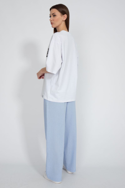 Футболка хлопковая с удлинённым рукавом для повседневной носки Kivviwear 4034.23 - фото 7