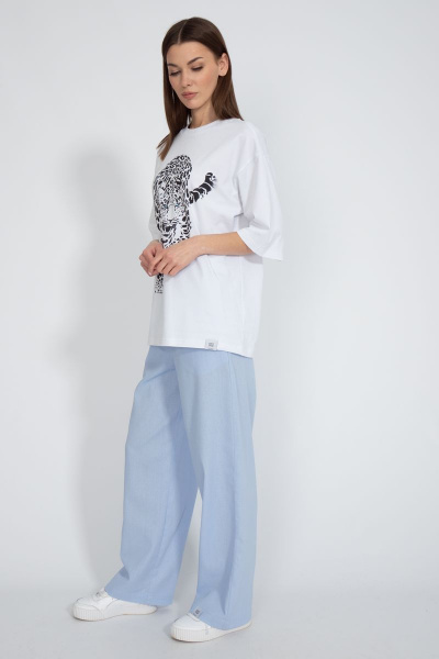 Футболка хлопковая с удлинённым рукавом для повседневной носки Kivviwear 4034.23 - фото 5