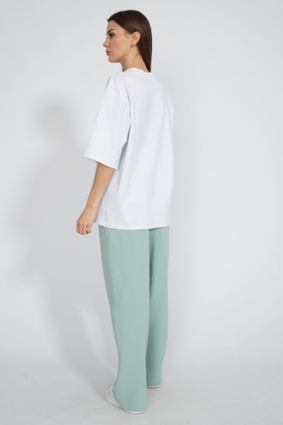 Футболка свободного кроя из трикотажа для летнего образа Kivviwear 4034.24 - фото 10