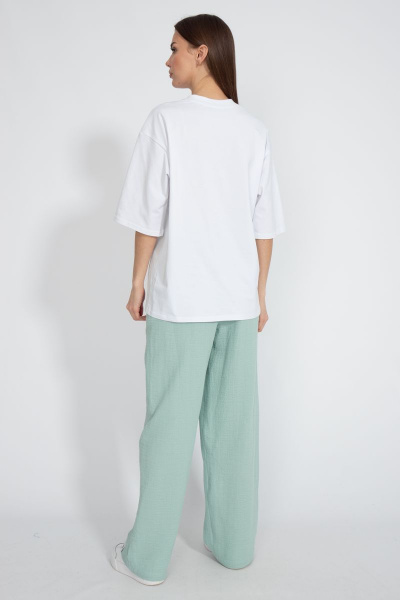 Футболка свободного кроя из трикотажа для летнего образа Kivviwear 4034.24 - фото 9