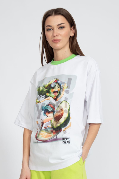 Футболка из трикотажа с удлинённым рукавом для летнего стиля Kivviwear 4034.28 - фото 1