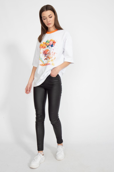 Футболка из хлопка с удлинённым рукавом для летнего гардероба Kivviwear 4034.30 - фото 3