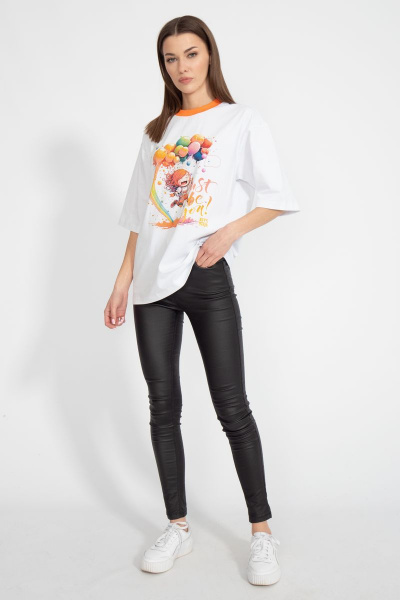 Футболка из хлопка с удлинённым рукавом для летнего гардероба Kivviwear 4034.30 - фото 2