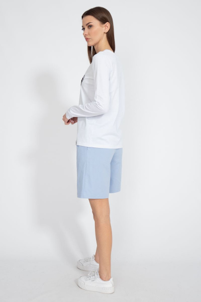 Лонгслив классический из трикотажа хлопка на каждый день Kivviwear 4061.43 - фото 9