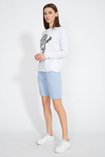 Лонгслив классический из трикотажа хлопка на каждый день Kivviwear 4061.43 - фото 7