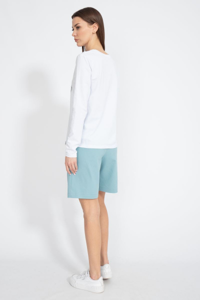 Лонгслив классический из трикотажа хлопка на каждый день Kivviwear 4061.44 - фото 10