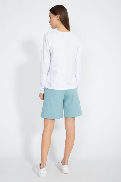 Лонгслив классический из трикотажа хлопка на каждый день Kivviwear 4061.44 - фото 9