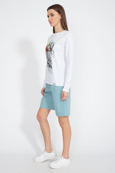 Лонгслив классический из трикотажа хлопка на каждый день Kivviwear 4061.44 - фото 8