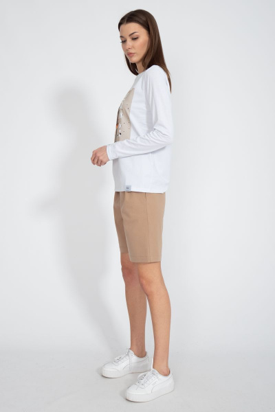 Лонгслив классический из трикотажа хлопка на каждый день Kivviwear 4061.45 - фото 5