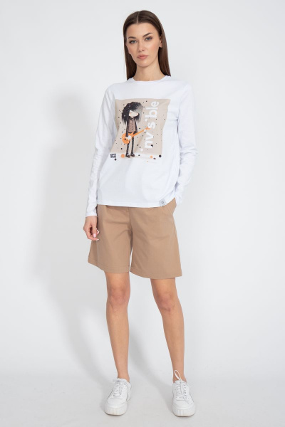 Лонгслив классический из трикотажа хлопка на каждый день Kivviwear 4061.45 - фото 2