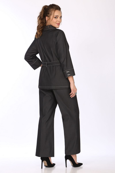 Широкие брюки и жакет с накладными карманами и резинкой Matini 1.1444 графит - фото 4