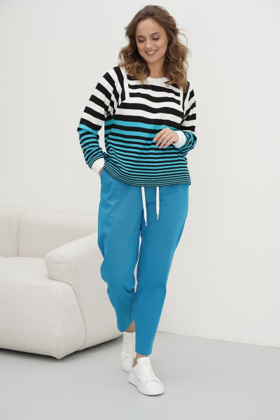 Брюки, джемпер Fantazia Mod 4295 морская_волна - фото 1