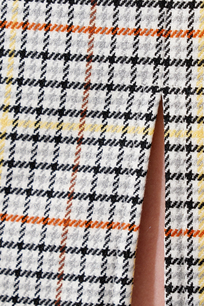 мини юбка в клетку с высокой посадкой для летних образов Панда 96350w мультиколор - фото 3