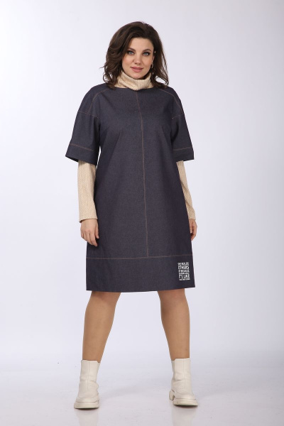 Платье INVITE 4049 синий - фото 3