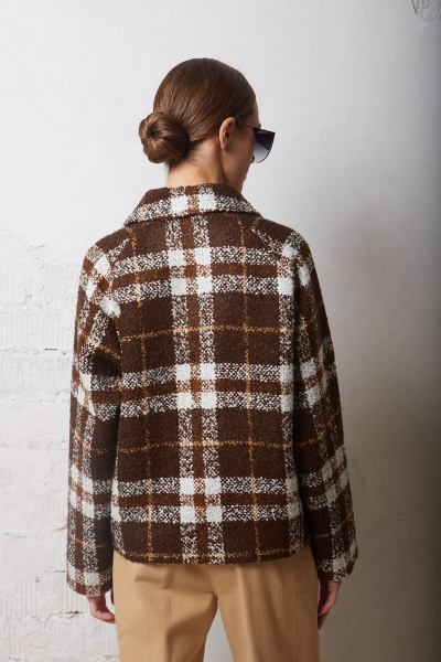 Полупальто DAVYDOV 9114 коричневый - фото 2