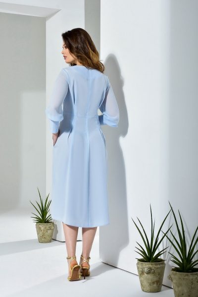 Платье миди из текстиля с карманами и застежкой на молнию Anna Majewska А222 - фото 2