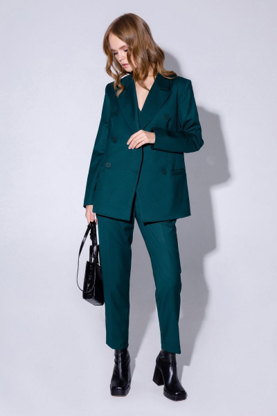Брюки, жакет, жилет PiRS 4468 изумрудный - фото 1
