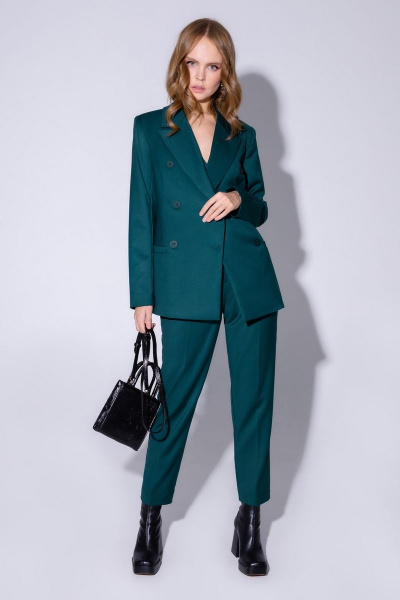 Брюки, жакет, жилет PiRS 4468 изумрудный - фото 3