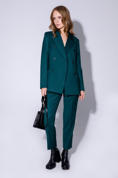 Брюки, жакет, жилет PiRS 4468 изумрудный - фото 2