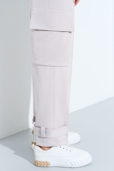 Демисезонный спортивный костюм из трикотажа DILIA 0735 серый - фото 2