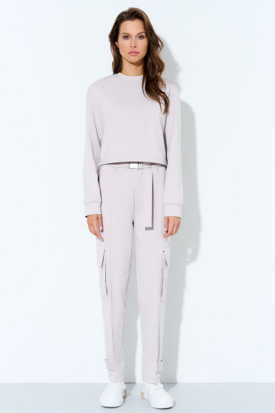 Демисезонный спортивный костюм из трикотажа DILIA 0735 серый - фото 1