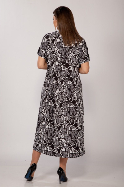 Платье летнее шелковое с принтом и складками TrikoTex Stil 0921 - фото 3