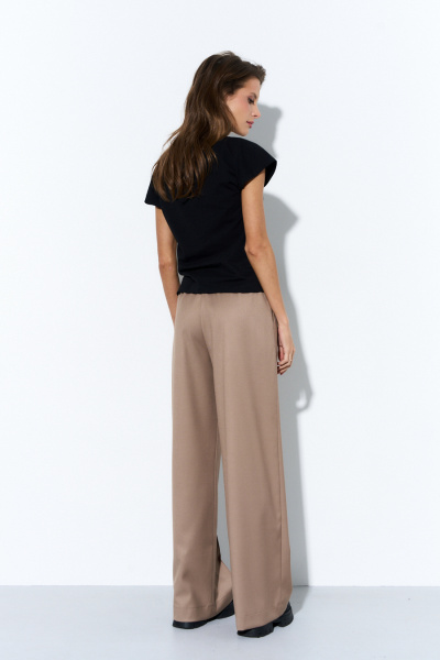 Демисезонный черный джемпер из трикотажной хлопковой ткани Luitui R5023 черный - фото 2