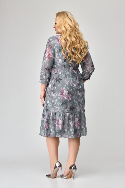 Платье из шифона с оборкой по низу и рукавом 3/4 Slaviaelit 450 - фото 3