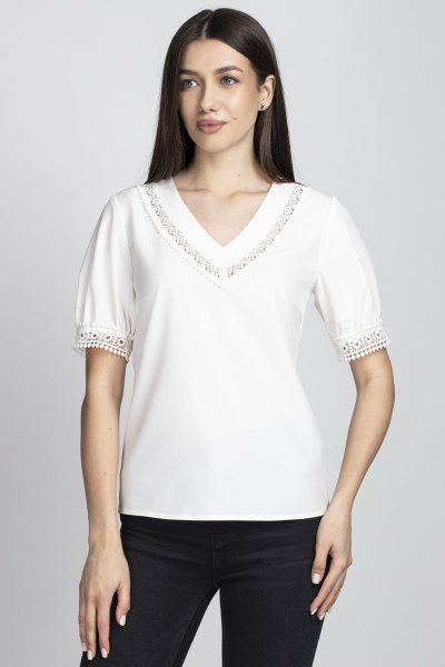 Блуза женская полуприлегающего силуэта. VIZAVI 686 молочный - фото 2