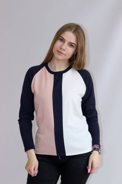 Джемпер прямой из трикотажа с круглыми горловиной и рукавом реглан Mita ЖМ1111 - фото 3